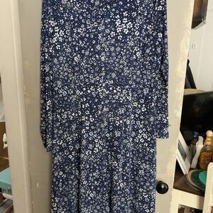 Floral Navy Blue Dress